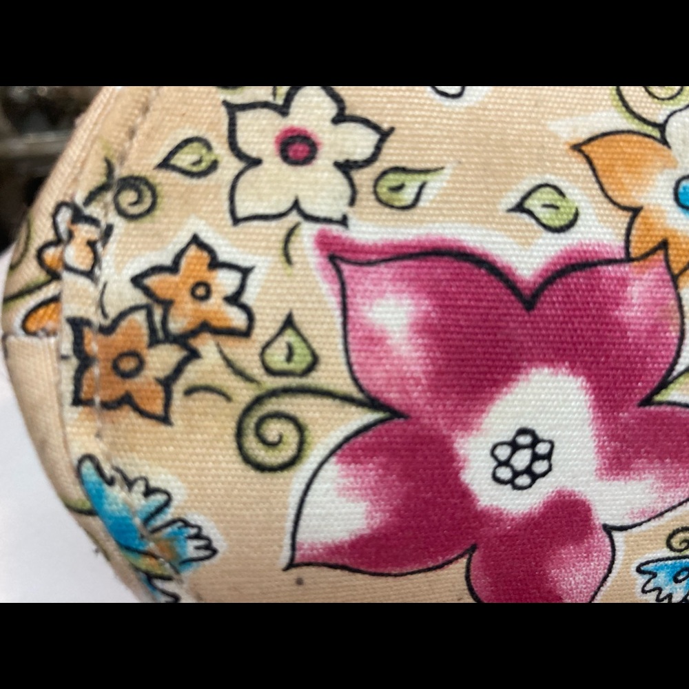 Brighton Straw Purse w/Green Leather Trim + Multi-Color Textured Leather Flowers - Picture 14 of 14